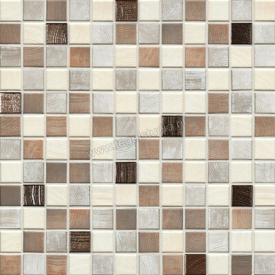 Jasba Senja Pure Wood-Mix Metallic 2x2 cm Mozaiek Mat Gestructureerd 3306 | 29754