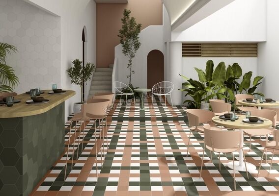  Dune Ceramica Chicago Olive 14.7x14.7 cm Vloertegel / Wandtegel Mat Vlak Naturale 188268N | 298609