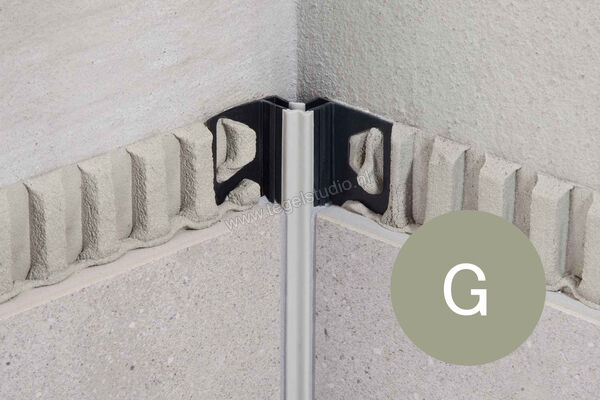  Schlüter Systems DILEX-EF Hoekvoegprofiel PVC (polyvinylchloride) G - grijs Sterkte: 10 mm Lengte: 2,5 m EF100G | 298792