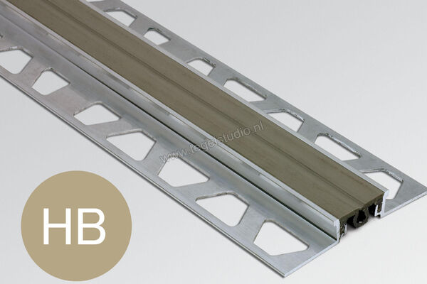  Schlüter Systems DILEX-EKSBT 20 Bouwscheidingsvoegprofiel Roestvast staal V2A HB - lichtbeige Sterkte: 18,5 mm Breedte: 27 mm Lengte: 2,5 m KSV2A185BT20HB | 298819