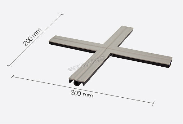 Schlüter Systems DILEX-KSBT 20/K Kruisvormige inlage Toebehoren voor KSBT 20 EPDM (ethyleeneropyeendieen) SG - steengrijs Lengte: 0,2 m KSG20K/SG | 298834