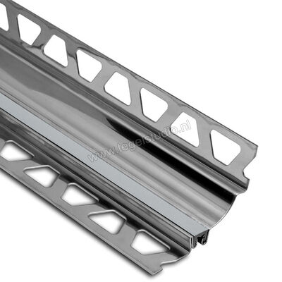 Schlüter Systems DILEX-HKS-E Holplintprofiel Roestvast staal V2A PG - pastelgrijs Sterkte: 10 mm Lengte: 2,5 m HKSV2AU10/O11PG | 298969
