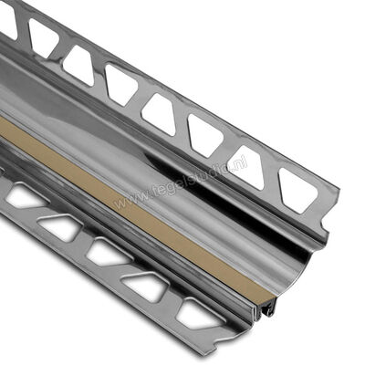 Schlüter Systems DILEX-HKS-E Holplintprofiel Roestvast staal V2A HB - lichtbeige Sterkte: 10 mm Lengte: 2,5 m HKSV2AU10/O11HB | 298972