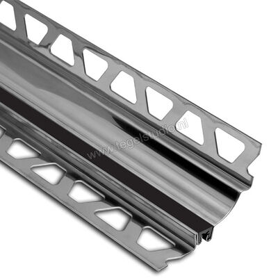 Schlüter Systems DILEX-HKS-E Holplintprofiel Roestvast staal V2A GS - grafietzwart Sterkte: 10 mm Lengte: 2,5 m HKSV2AU10/O11GS | 298975