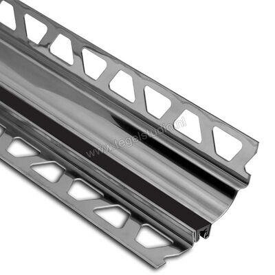  Schlüter Systems DILEX-HKS-E V4A Holplintprofiel Roestvast staal V4A GS - grafietzwart Sterkte: 16 mm Lengte: 2,5 m HKSV4AU16/O9GS | 298975