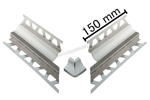 Schlüter Systems DILEX-HKS-E/E 90° Voorgesneden hoek 90° Roestvast staal V2A G - grijs Sterkte: 10 mm E90V2AU10/O11G | 298993