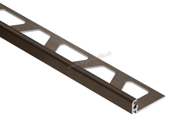  Schlüter Systems JOLLY-ABGB Afsluitprofiel Aluminium ABGB - Alu, antiek brons geborsteld geanodiseerd Sterkte: 10 mm Lengte: 2.5 m J100ABGB | 299464