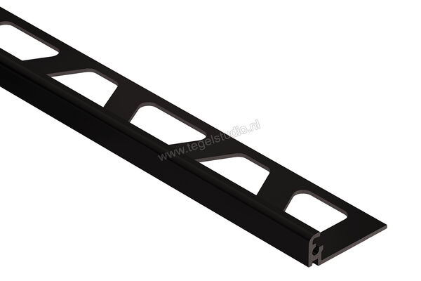  Schlüter Systems JOLLY-AGSG Afsluitprofiel Aluminium AGSG - Alu, grafietzwart geborsteld geanodiseerd Sterkte: 10 mm Lengte: 2.5 m J100AGSG | 299521