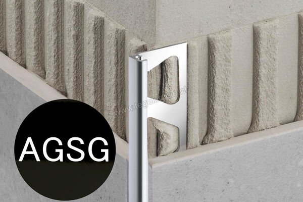 Schlüter Systems JOLLY-AGSG Afsluitprofiel Aluminium AGSG - Alu. grafietzwart geborsteld geanodiseerd Sterkte: 6 mm J60AGSG | 299524