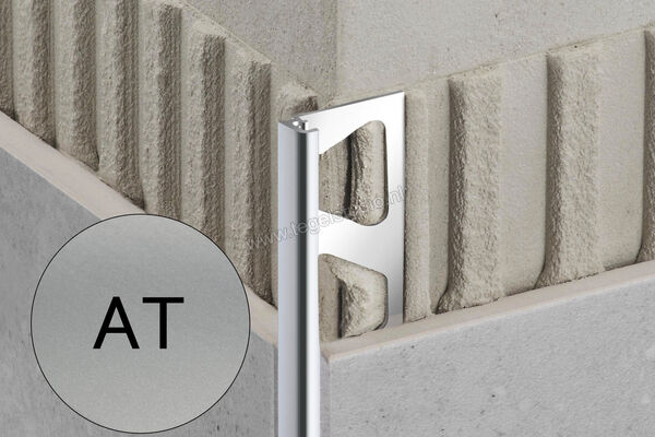  Schlüter Systems JOLLY-AT Afsluitprofiel Aluminium AT - Alu, titanium mat geanodiseerd Sterkte: 8 mm Lengte: 2.5 m J80AT | 299587