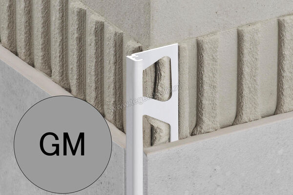 Schl�ter Systems JOLLY-AC Afsluitprofiel Aluminium GM -Grijsmetallic Sterkte: 8 mm Lengte: 2,5 m J80GM | 299659