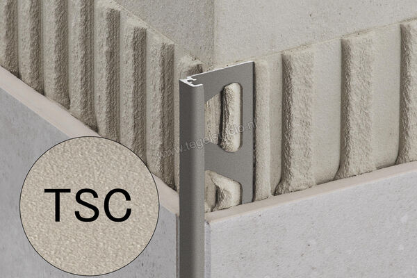 Schlüter Systems JOLLY-TSC Afsluitprofiel Aluminium TSC - structuur-gecoat crème Sterkte: 11 mm Lengte: 2,5 m J110TSC | 299794