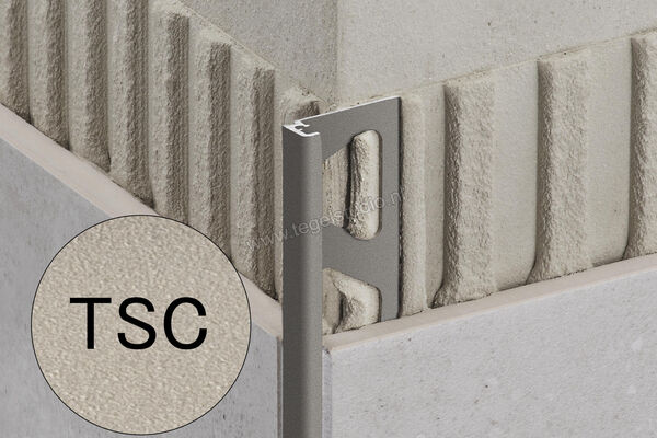 Schlüter Systems JOLLY-TSC Afsluitprofiel Aluminium TSC - structuur-gecoat crème Sterkte: 8 mm Lengte: 3 m J80TSC/300 | 299794