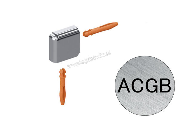  Schlüter Systems JOLLY-ACGB Buitenhoek 90° Aluminium ACGB - Alu, chroom geborsteld geanodiseerd Sterkte: 11 mm EV/J110ACGB | 302500