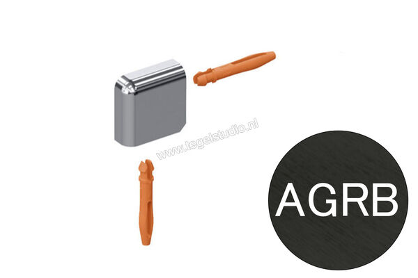  Schlüter Systems JOLLY-AGRB Buitenhoek 90° Aluminium AGRB - Alu, grafiet geborsteld geanodiseerd Sterkte: 10 mm EV/J100AGRB | 302527