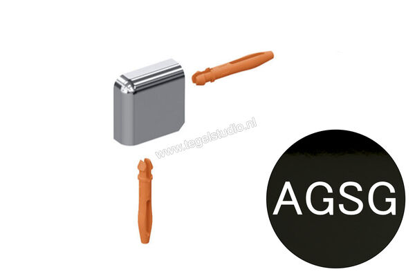 Schlüter Systems JOLLY-AGSG Buitenhoek 90° Aluminium AGSG - Alu. zwart glanzend geanodiseerd Sterkte: 11 mm EV/J110AGSG | 302536