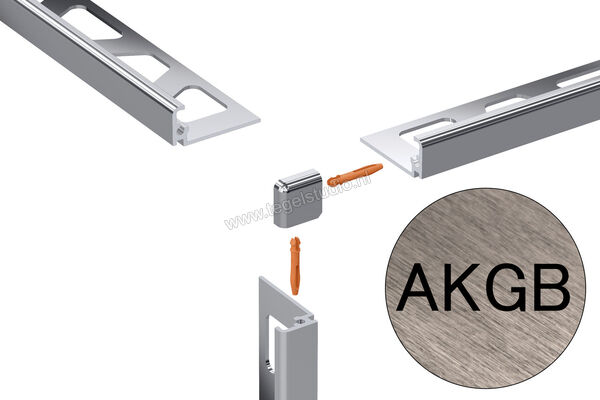  Schlüter Systems JOLLY-AKGB Buitenhoek 90° Aluminium AKGB - Alu, koper geborsteld geanodiseerd Sterkte: 10 mm EV/J100AKGB | 302551
