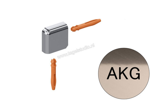  Schlüter Systems JOLLY-AKG Buitenhoek 90° Aluminium AKG - Alu, koper glanzend geanodiseerd Sterkte: 8 mm EV/J80AKG | 302563