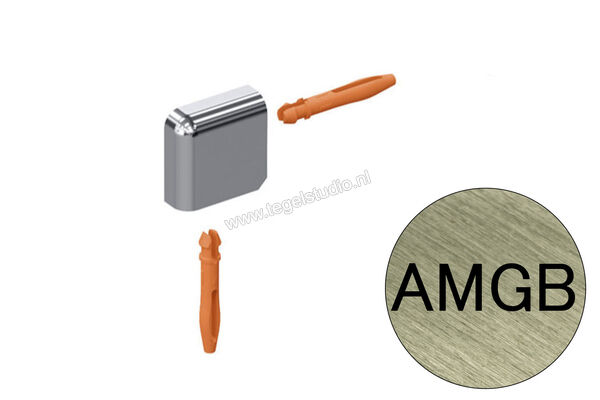  Schlüter Systems JOLLY-AMGB Buitenhoek 90° Aluminium AMGB - Alu, messing geborsteld geanodiseerd Sterkte: 8 mm EV/J80AMGB | 302581
