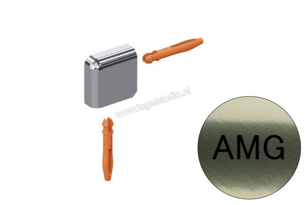  Schlüter Systems JOLLY-AMG Buitenhoek 90° Aluminium AMG - Alu, messing geborsteld geanodiseerd Sterkte: 10 mm EV/J100AMG | 302590
