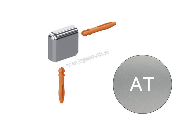  Schlüter Systems JOLLY-AT Buitenhoek 90° Aluminium AT - Alu, titanium mat geanodiseerd Sterkte: 11 mm EV/J110AT | 302599