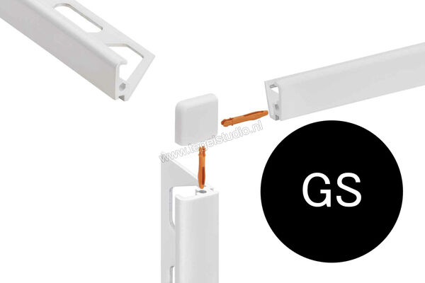 Schlüter Systems JOLLY-AC Buitenhoek 90° Aluminium GS - Grafietzwart Sterkte: 6 mm EV/J60GS | 302665