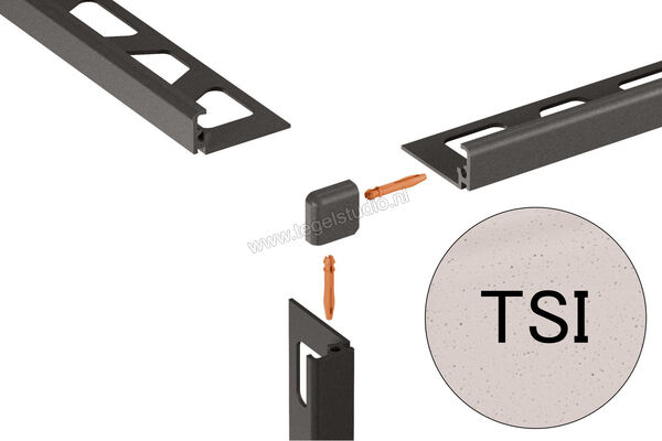 Schlüter Systems JOLLY-TSI Buitenhoek 90° Aluminium TSI - structuur-gecoat ivoor Sterkte: 10 mm EV/J100TSI | 302761