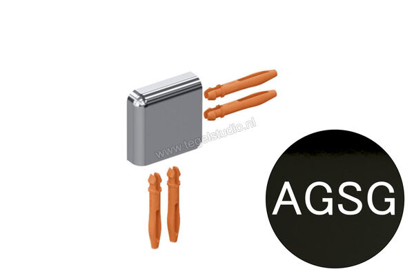 Schlüter Systems JOLLY-AGSG Buitenhoek 90° Aluminium AGSG - Alu. zwart glanzend geanodiseerd Sterkte: 12,5 mm EV/J125AGSG | 303196