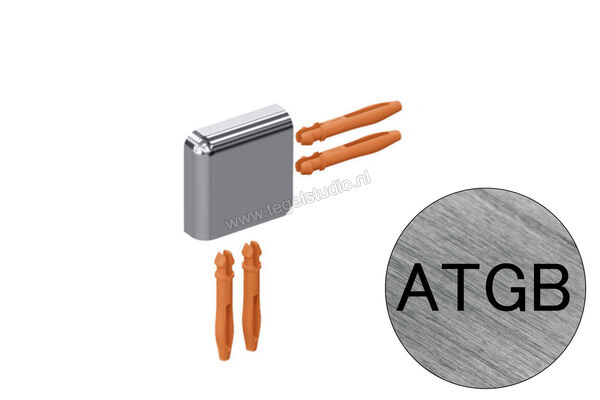 Schlüter Systems JOLLY-ATGB Buitenhoek 90° Aluminium ATGB - Alu. titanium geborsteld geanodiseerd Sterkte: 12,5 mm EV/J125ATGB | 303268