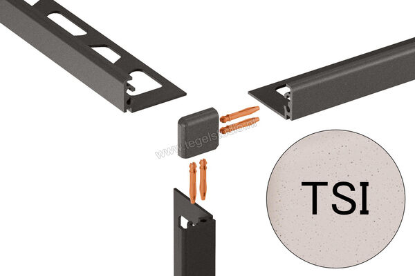 Schlüter Systems JOLLY-TSI Buitenhoek 90° Aluminium TSI - structuur-gecoat ivoor Sterkte: 16 mm EV/J160TSI | 303421