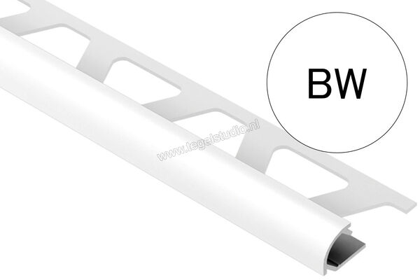 Schlüter Systems RONDEC-AC Afsluitprofiel Aluminium BW - zuiver wit Sterkte: 10 mm Lengte: 2,5 m RO100BW | 306671