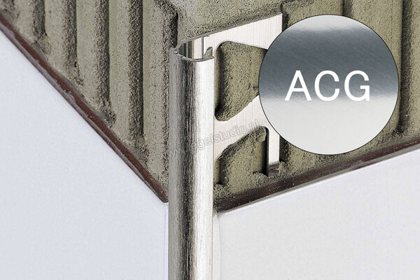 Schlüter Systems RONDEC-ACG Afsluitprofiel Aluminium ACG - Alu. chroom glanzend geanodiseerd Sterkte: 10 mm Lengte: 2,5 m RO100ACG | 306716