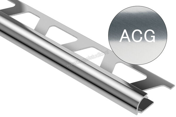  Schlüter Systems RONDEC-ACG Afsluitprofiel Aluminium ACG - Alu, chroom glanzend geanodiseerd Sterkte: 6 mm Lengte: 2,5 m RO60ACG | 306737