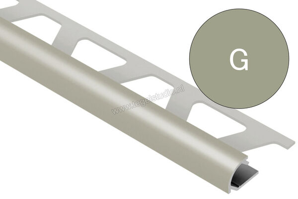 Schlüter Systems RONDEC-AC Afsluitprofiel Aluminium G - grijs Sterkte: 10 mm Lengte: 2,5 m RO100G | 306791