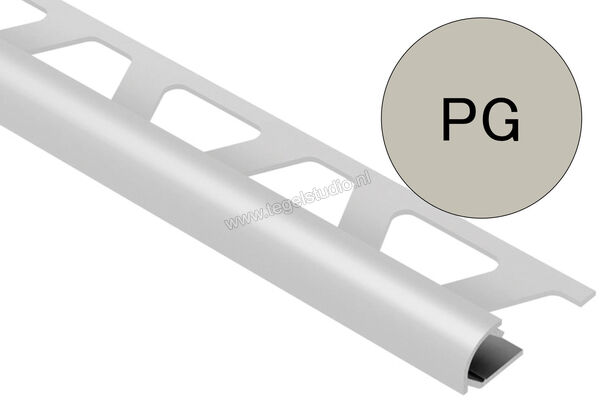 Schlüter Systems RONDEC-AC Afsluitprofiel Aluminium PG - pastelgrijs Sterkte: 10 mm Lengte: 2,5 m RO100PG | 306950