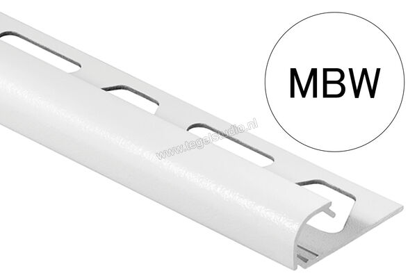 Schlüter Systems RONDEC-AC Afsluitprofiel Aluminium MBW - zuiver wit mat Sterkte: 10 mm Lengte: 2,5 m RO100MBW | 306995