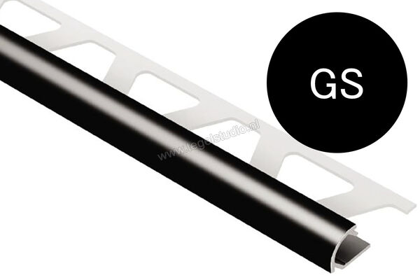 Schlüter Systems RONDEC-AC Afsluitprofiel Aluminium GS - grafietzwart Sterkte: 10 mm Lengte: 2,5 m RO100GS | 307127