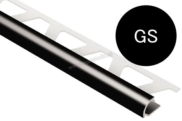 Schlüter Systems RONDEC-AC Afsluitprofiel Aluminium GS - grafietzwart Sterkte: 12,5 mm Lengte: 2,5 m RO125GS | 307127