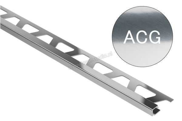 Schlüter Systems QUADEC-ACG Afsluitprofiel Aluminium ACG - Alu. chroom glanzend geanodiseerd Sterkte: 10 mm Lengte: 2,50 m Q100ACG | 307487