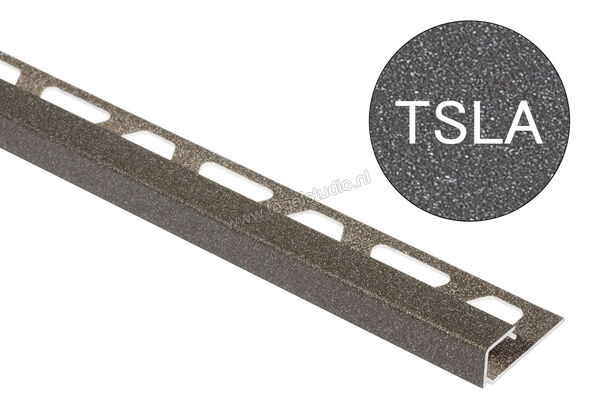 Schlüter Systems QUADEC-TSLA Afsluitprofiel Aluminium TSLA - structuur-gecoat licht antraciet Sterkte: 10 mm Lengte: 2,50 m Q100TSLA | 307748