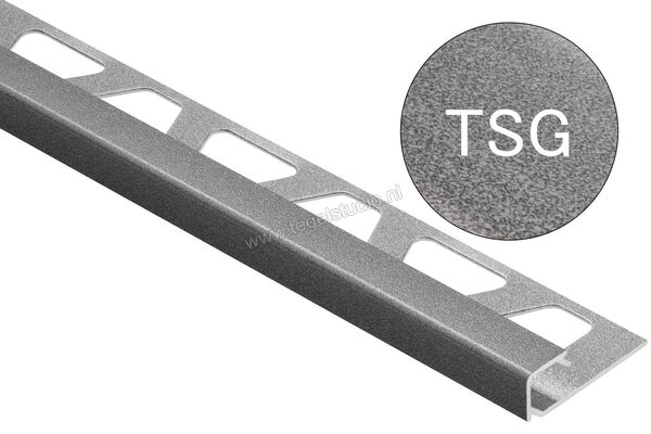 Schlüter Systems QUADEC-TSG Afsluitprofiel Aluminium TSG - structuur-gecoat grijs Sterkte: 6 mm Lengte: 2,50 m Q60TSG | 307757