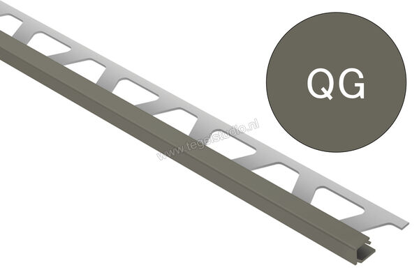 Schlüter Systems QUADEC-AC Afsluitprofiel Aluminium QG - kwartsgrijs Sterkte: 10 mm Lengte: 2,50 m Q100QG | 307766