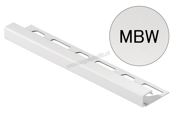 Schlüter Systems QUADEC-AC Afsluitprofiel Aluminium MBW - zuiver wit mat Sterkte: 10 mm Lengte: 3 m Q100MBW/300 | 307793