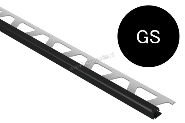 Schlüter Systems QUADEC-AC Afsluitprofiel Aluminium GS - grafietzwart Sterkte: 10 mm Lengte: 2,50 m Q100GS | 307802