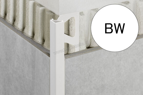 Schlüter Systems QUADEC-PQ Afsluitprofiel PVC BW - zuiver wit Sterkte: 8 mm Lengte: 2,5 m PQ80BW | 308393