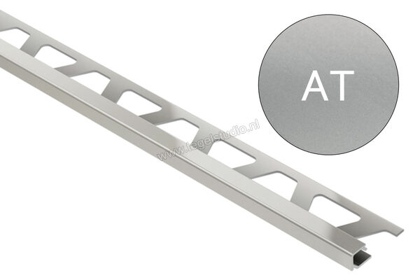 Schlüter Systems QUADEC-AT Afsluitprofiel Aluminium AT - Alu. titanium mat geanodiseerd Sterkte: 8 mm Lengte: 2,50 m Q80AT | 308531