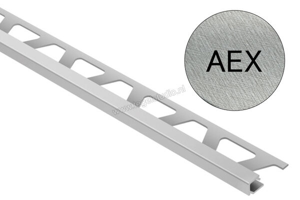 Schlüter Systems QUADEC-AEX Afsluitprofiel Aluminium AEX - Alu. bruut kruiselings geschuurd geanodiseerd Sterkte: 6 mm Lengte: 2,50 m Q60AEX | 308783