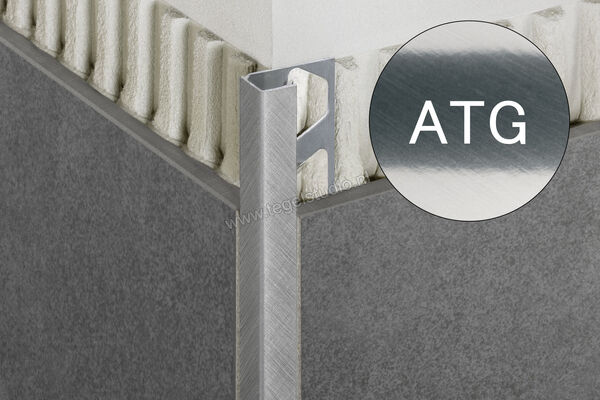 Schlüter Systems QUADEC-ATG Afsluitprofiel Aluminium ATG - Alu. titanium glanzend geanodiseerd Sterkte: 10 mm Lengte: 2,50 m Q100ATG | 308870