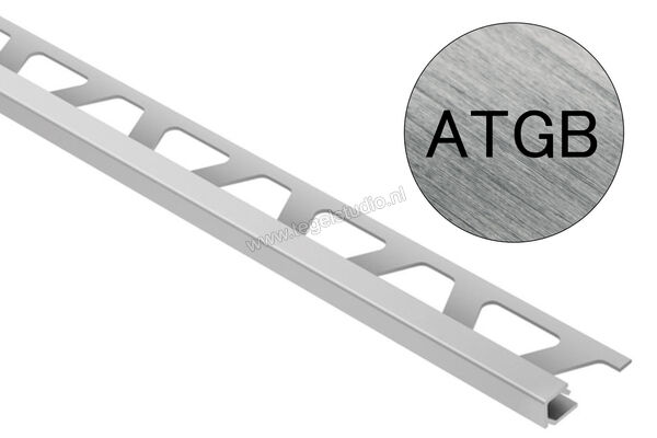  Schlüter Systems QUADEC-ATGB Afsluitprofiel Aluminium ATGB - Alu, titanium geborsteld geanodiseerd Sterkte: 8 mm Lengte: 2,50 m Q80ATGB | 308927