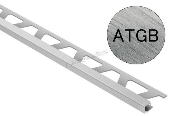Schlüter Systems QUADEC-ATGB Afsluitprofiel Aluminium ATGB - Alu. titanium geborsteld geanodiseerd Sterkte: 10 mm Lengte: 2,50 m Q100ATGB | 308927